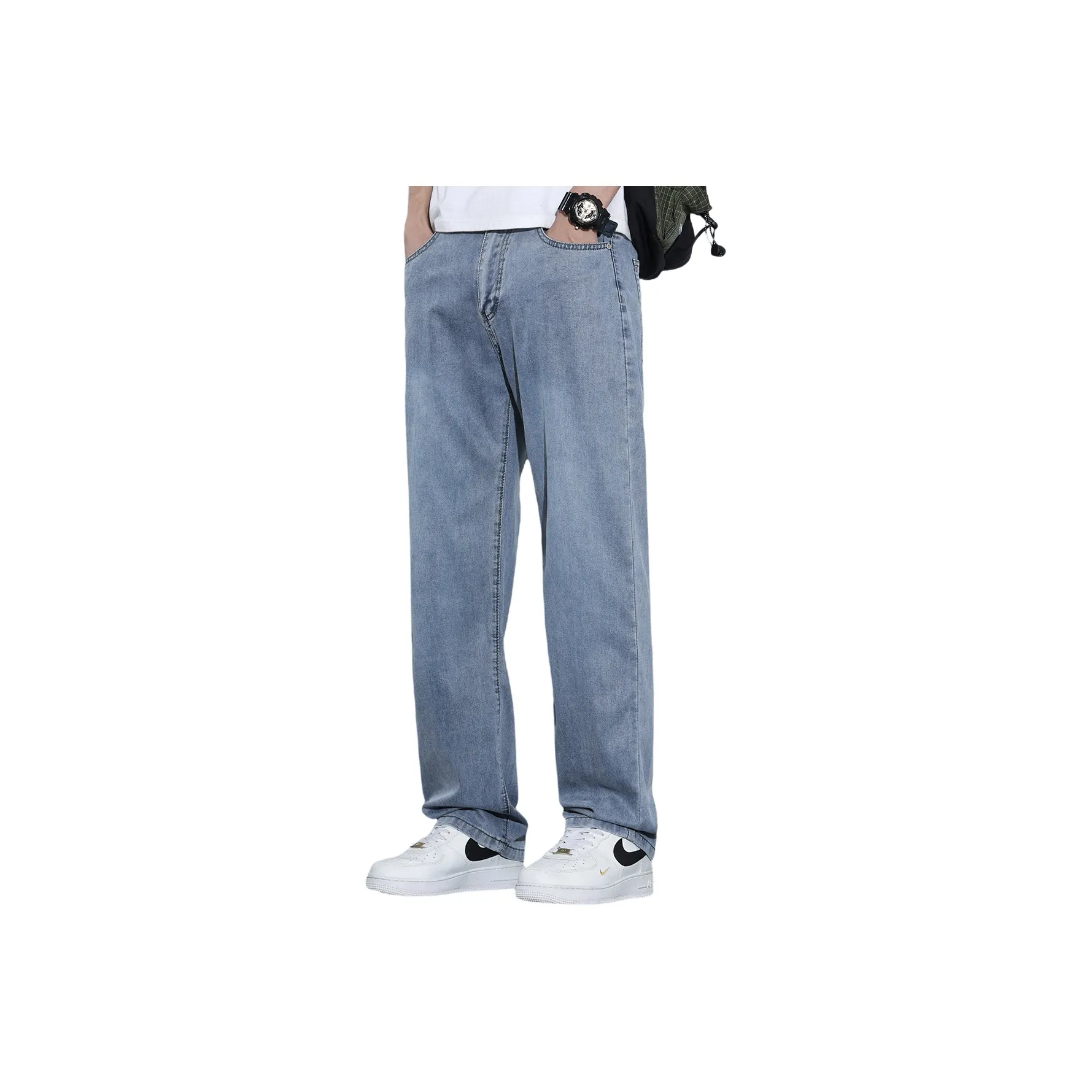 BALENO Светло-синие мужские джинсы