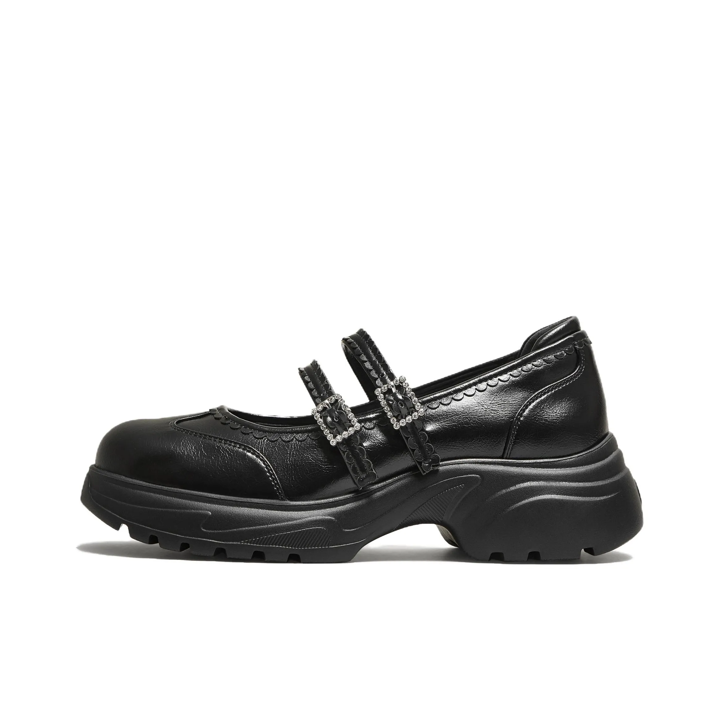 TATA Платформа Туфли Мэри Джейн Женские Черные