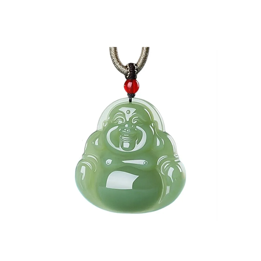 Run Ding Hetian Jade Necklaces Green Jade Unisex