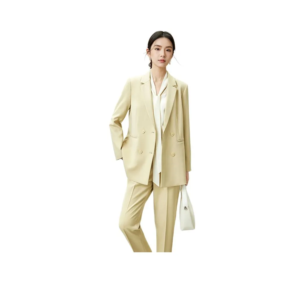 SENTUBILA Business Suits Women's Yellow Treatment