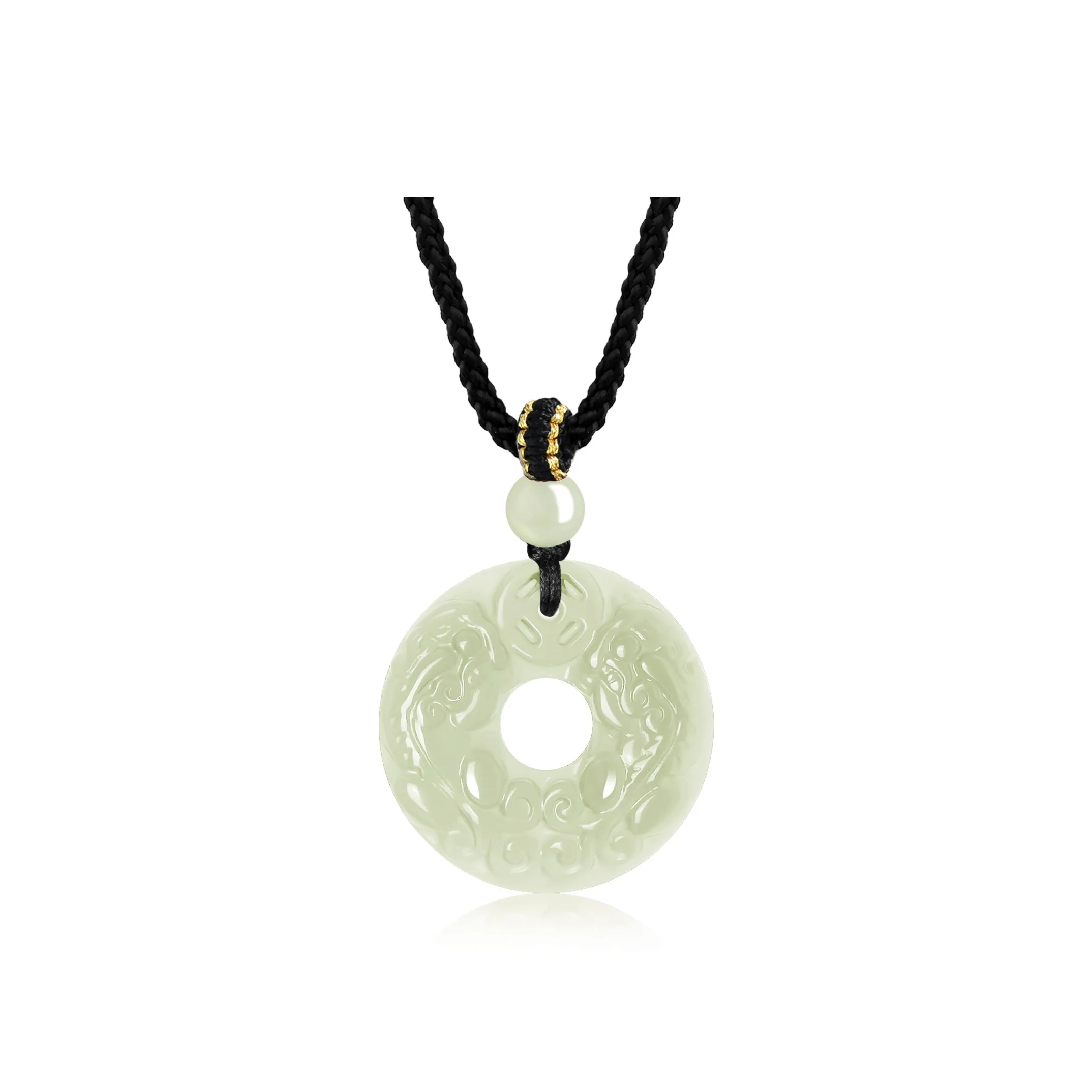 Lao Feng Xiang Hetian Jade White Jade/Pale Greenish White Jade Unisex
