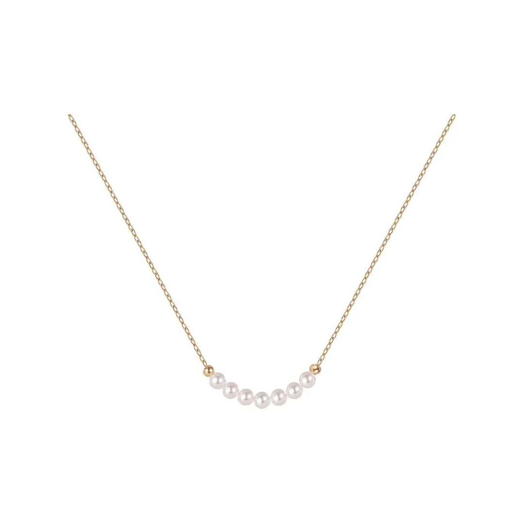 NATURALLYJOJO Титановая сталь Искусственный жемчуг Ожерелье Женское Золото