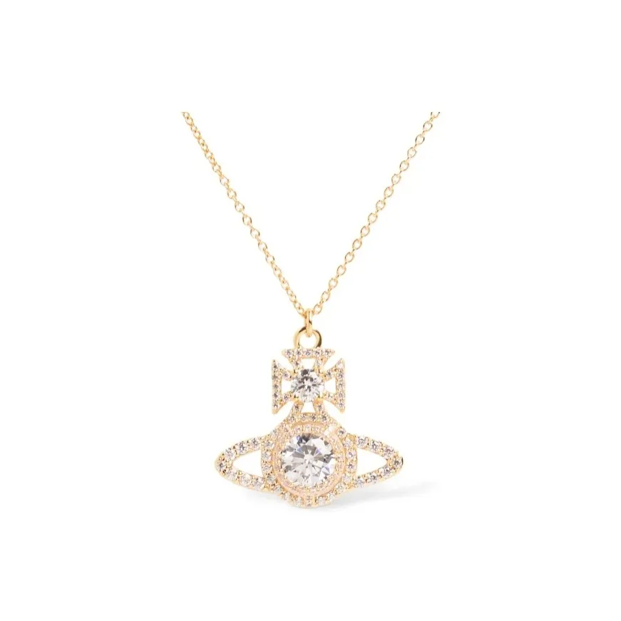 Vivienne Westwood Crystal Necklaces Женские Золото