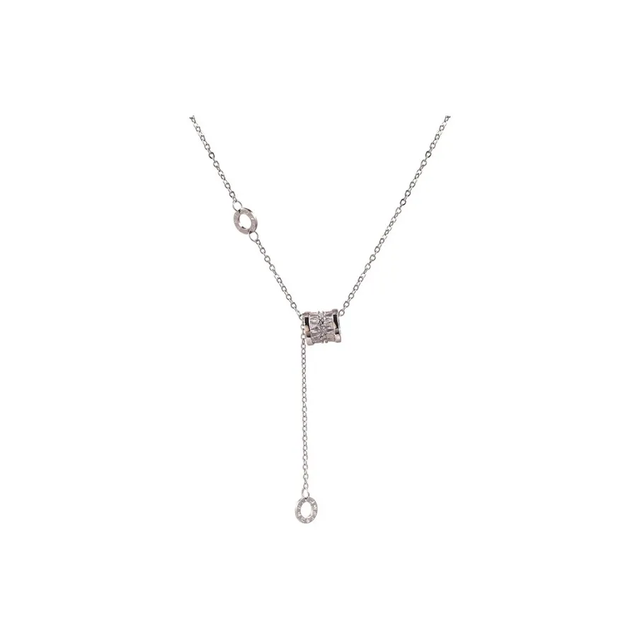 Ожерелья из титанового стального сплава женский серебряный регулируемая длина