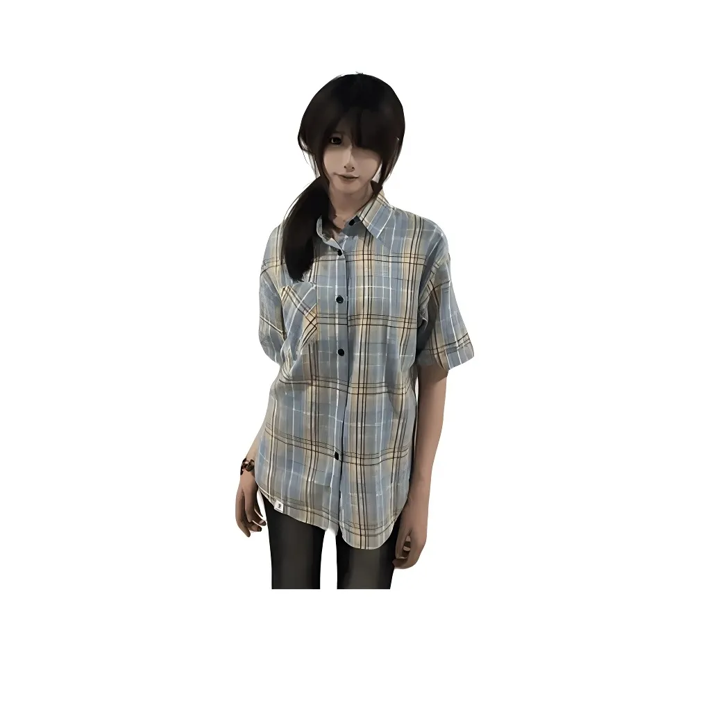 DANJUE Желтый и синий плед Унисекс Рубашки