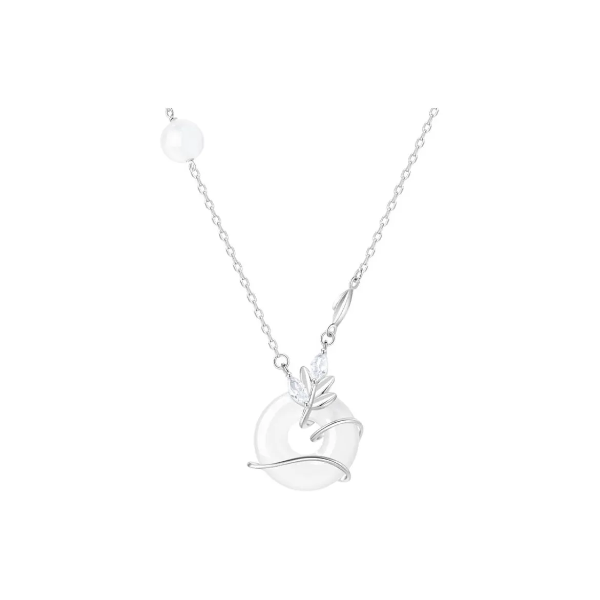 MOLADY Chalcedony S925 Silver Natural Jade Necklace For Women's Women's