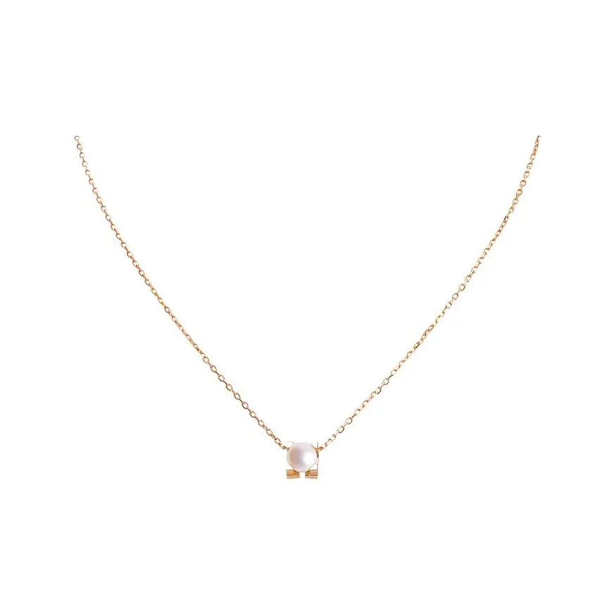 CARTIER 18K Rose Gold Necklaces Unisex Rose Gold