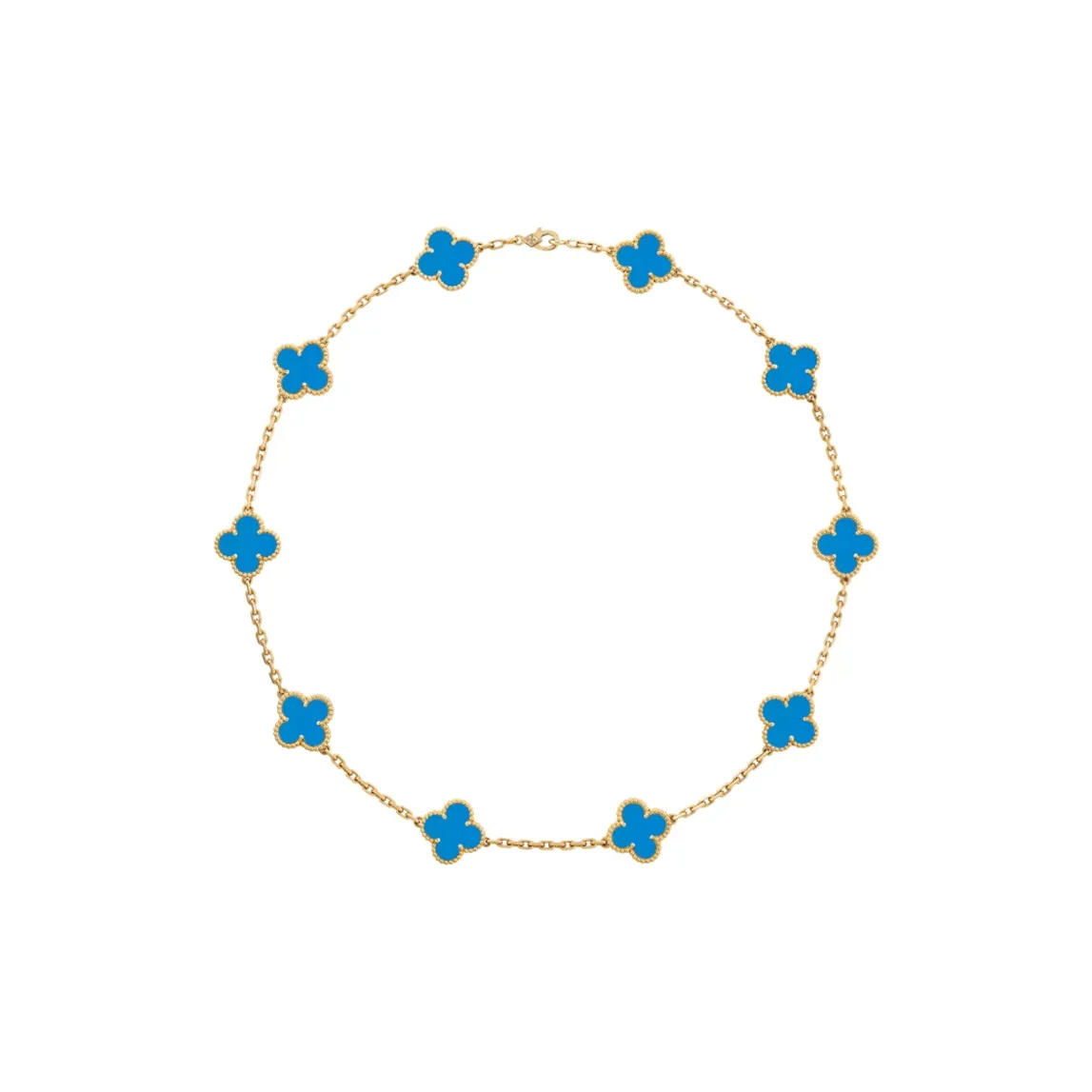 Van Cleef & Arpels Alhambra Four Leaf Lucky Series 18K Gold Necklaces Women's Gold