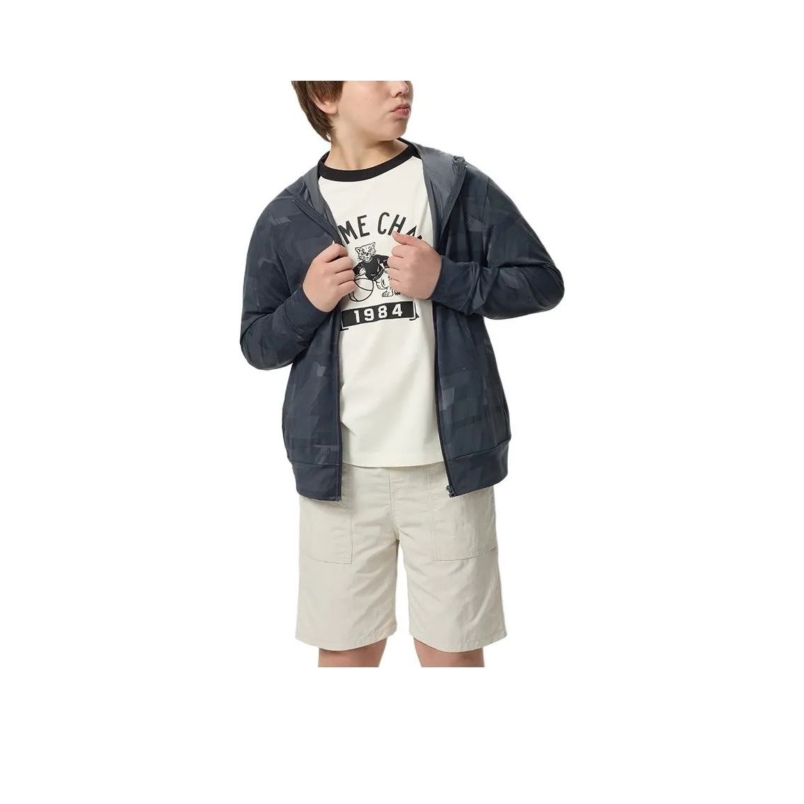 UNIQLO Туристическая одежда SS25 Темно-серый для детей 3-7 лет