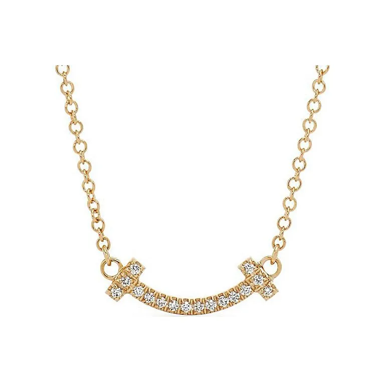 TIFFANY & CO. T Series 18K Gold Necklaces Women's Gold