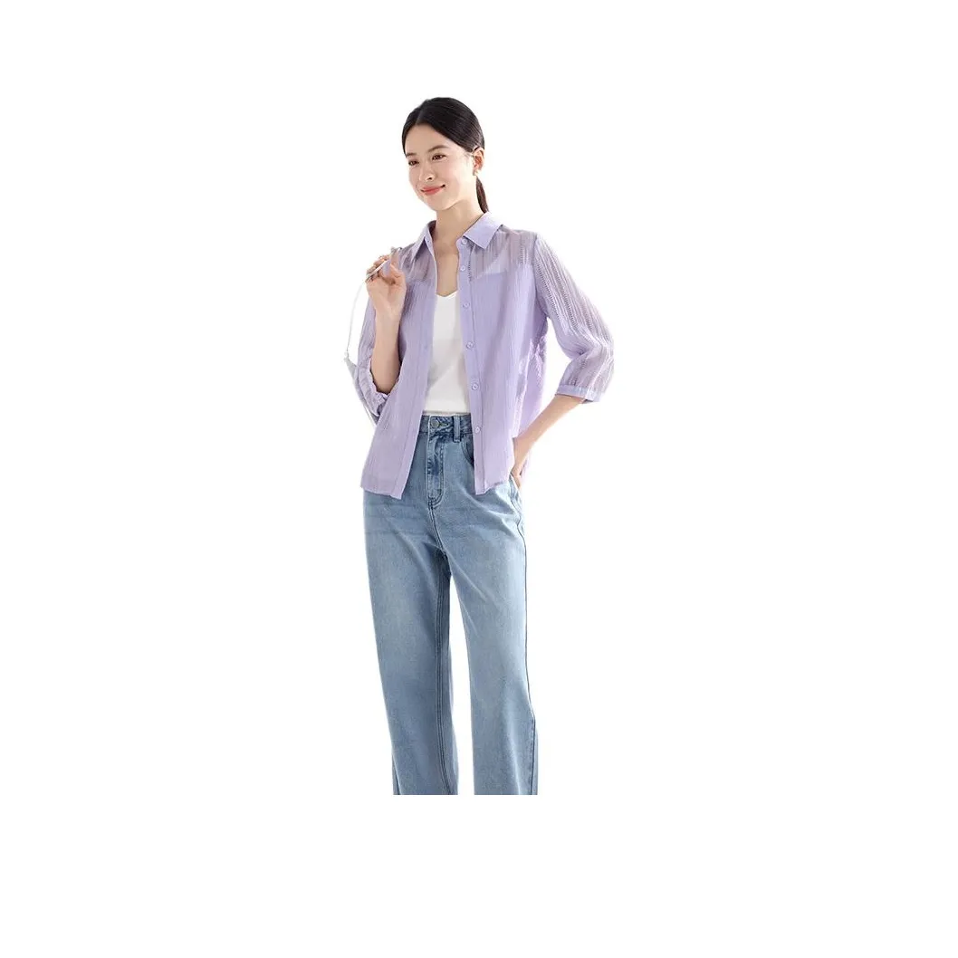 IHIMI SS24 Рубашка Женская Гиацинт Фиолетовый