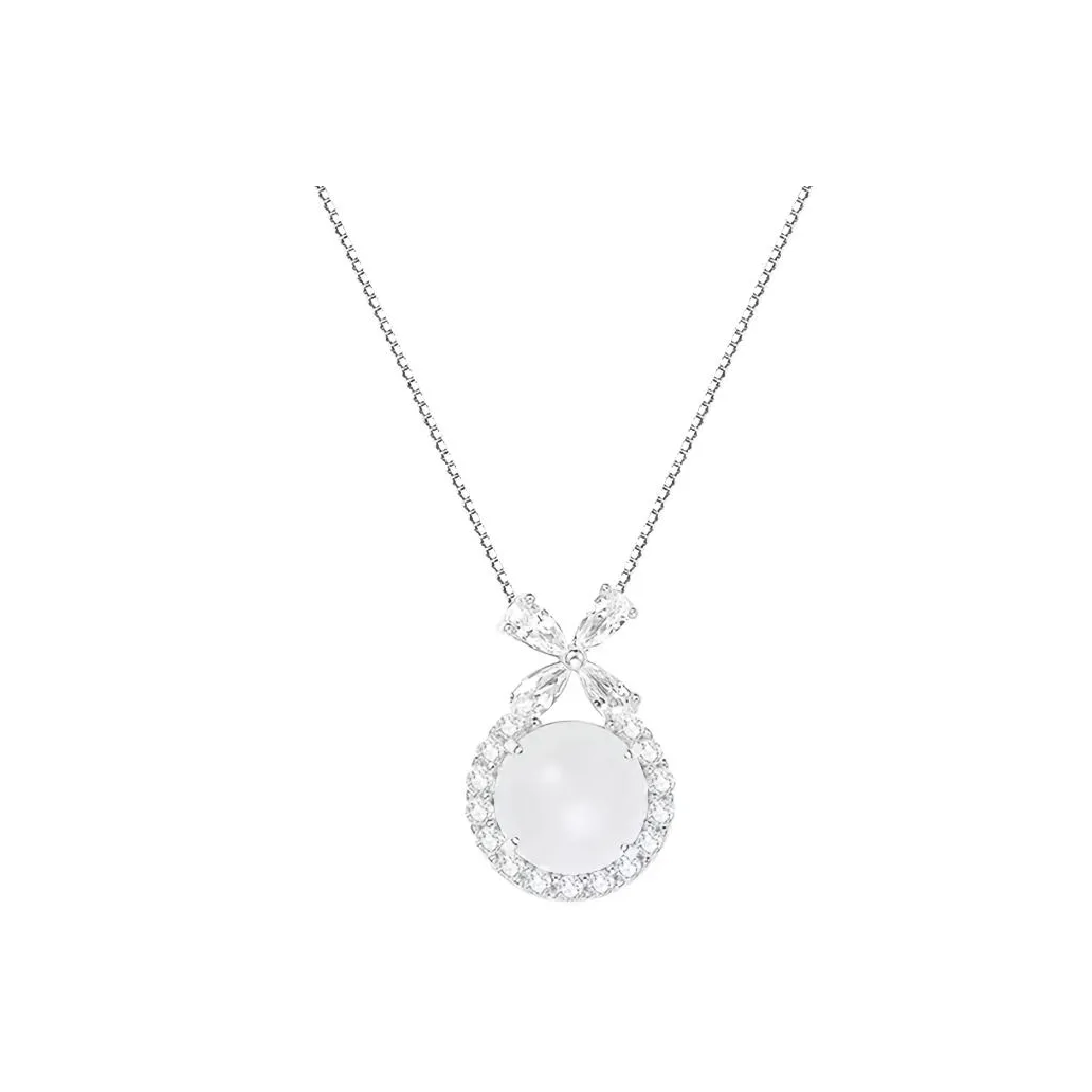 Bubble Scallops Chalcedony Necklaces Women's