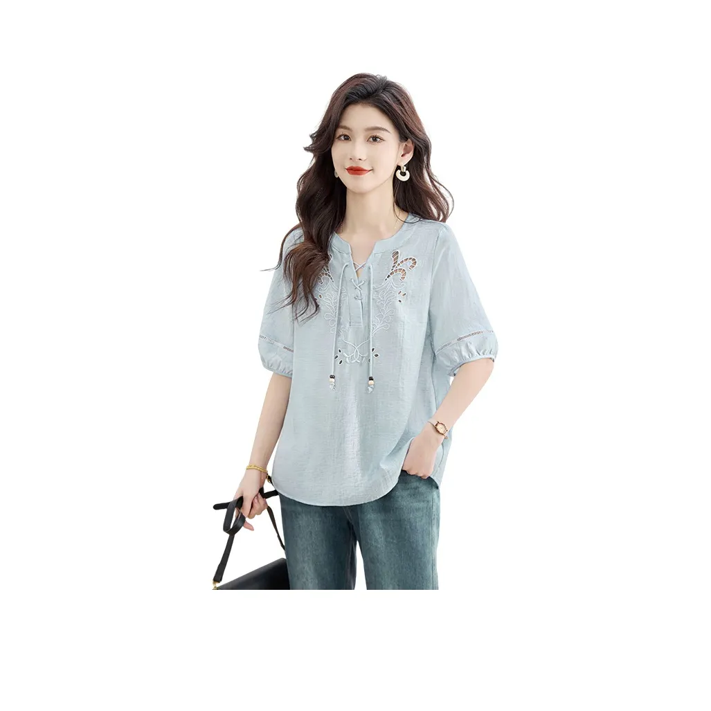 SIBAISHE Светло-синие женские рубашки