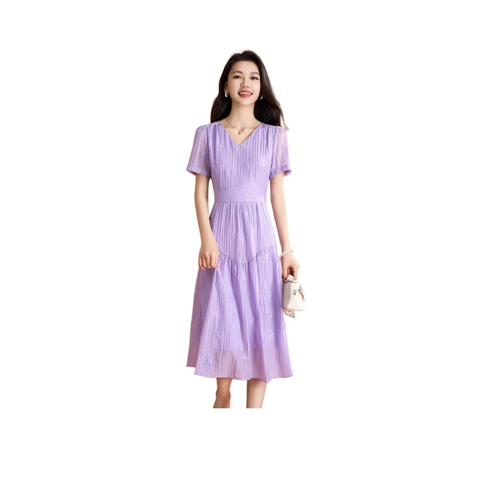 Mylan Short Sleeved Dress Women's Purple