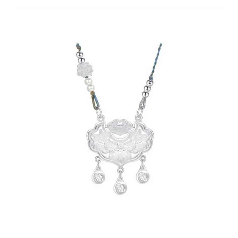 Brahmacharya S999 Fine Silver Necklaces Women's