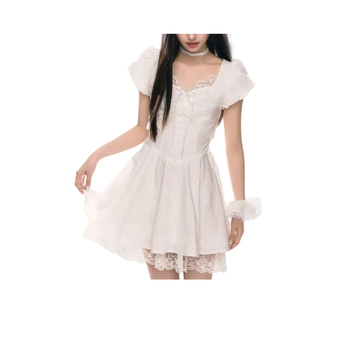 Cotton Gene Короткий рукав Платье Женское