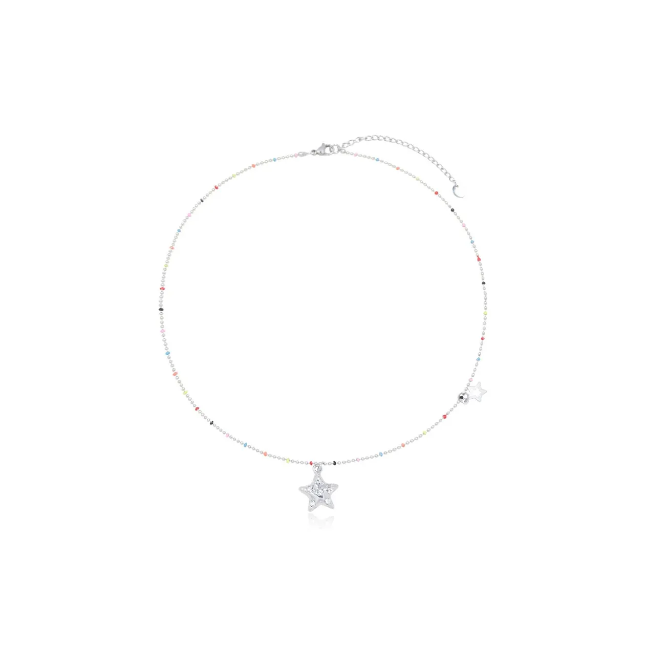 AWE Титановая сталь Y2K Girlish Rhinestone Embellished Stars Цепочка на ключицу Necklace Bestie Women's