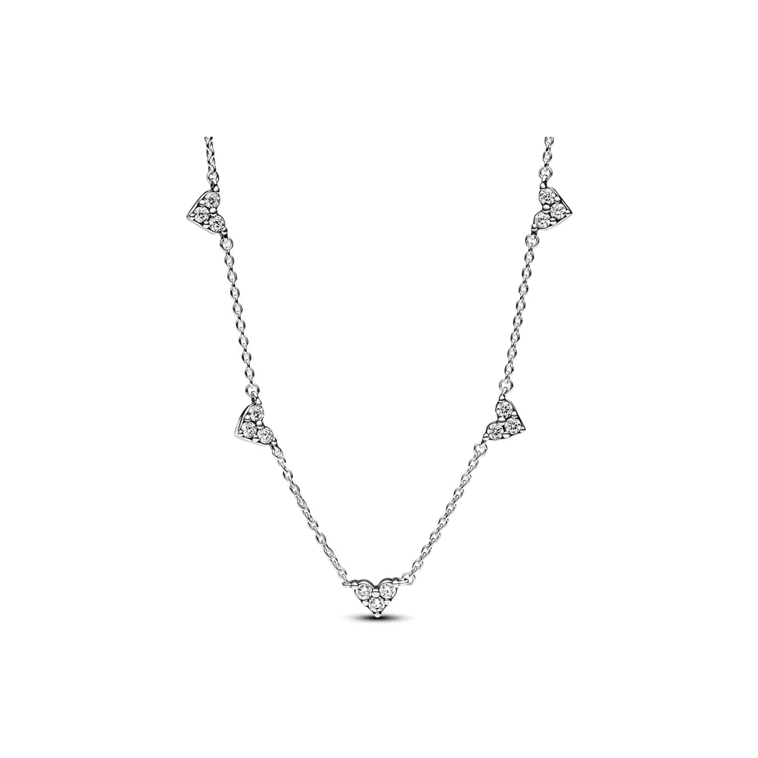 Pandora 925 Sterling Silver, Cubic Zirconia Necklaces Women's Silver