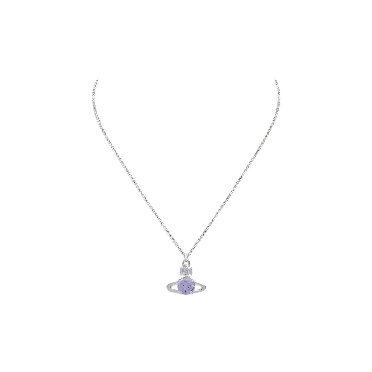 Vivienne Westwood Ожерелья с кубическим цирконием унисекс серебро синий