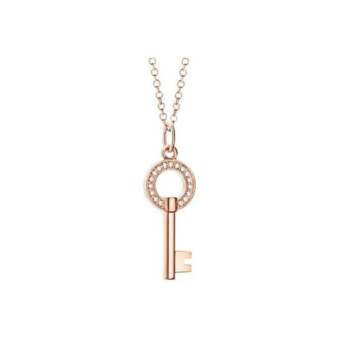 TIFFANY & CO. Keys Collection Karat Gold Necklaces Women's Rose Gold
