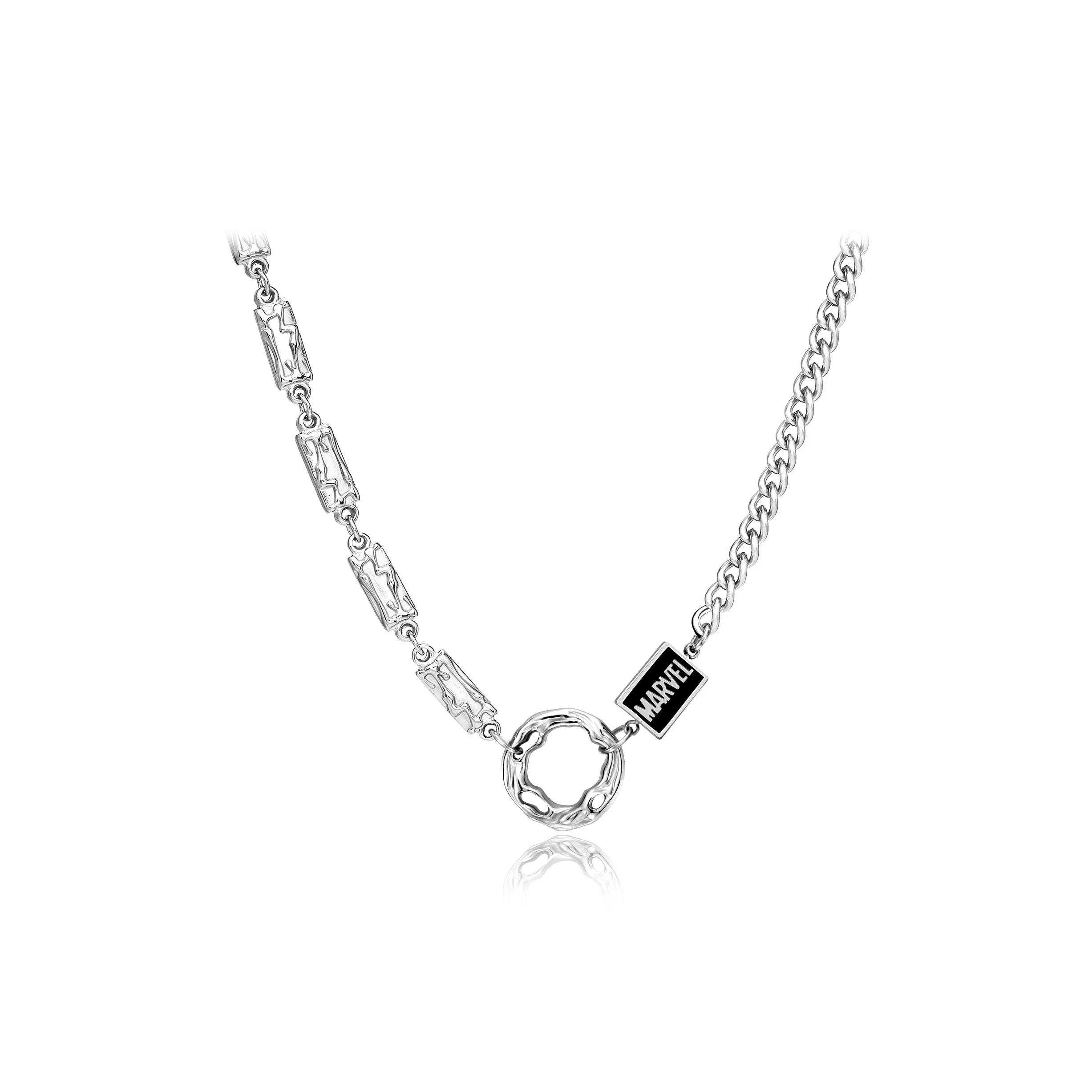Disney x Marvel Титановая сталь Пара Ожерелье Для мужчин и женщин Мужской Серебряный