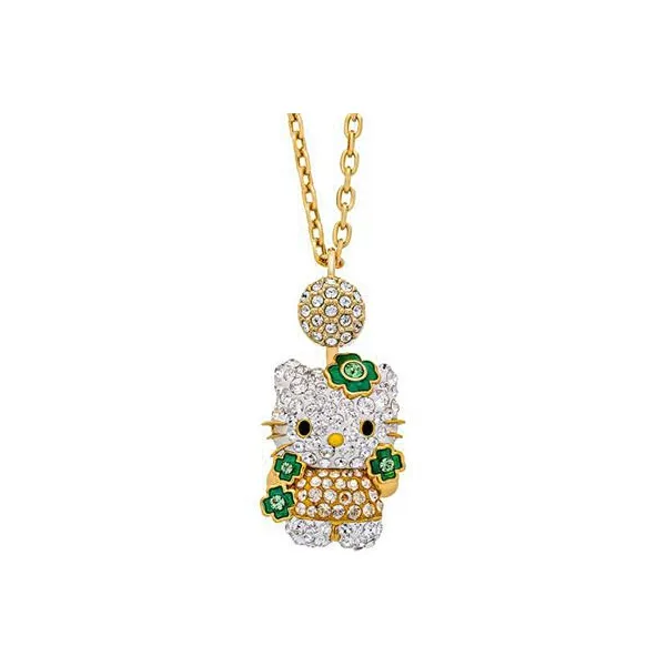 Swarovski Hello Kitty Necklaces Women's Yellow