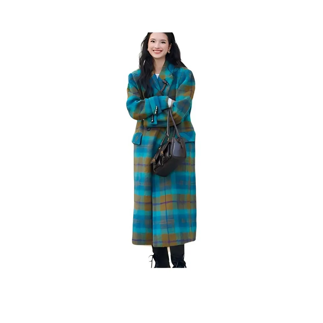 Artka Business Suit Women's Yellow Green Plaid