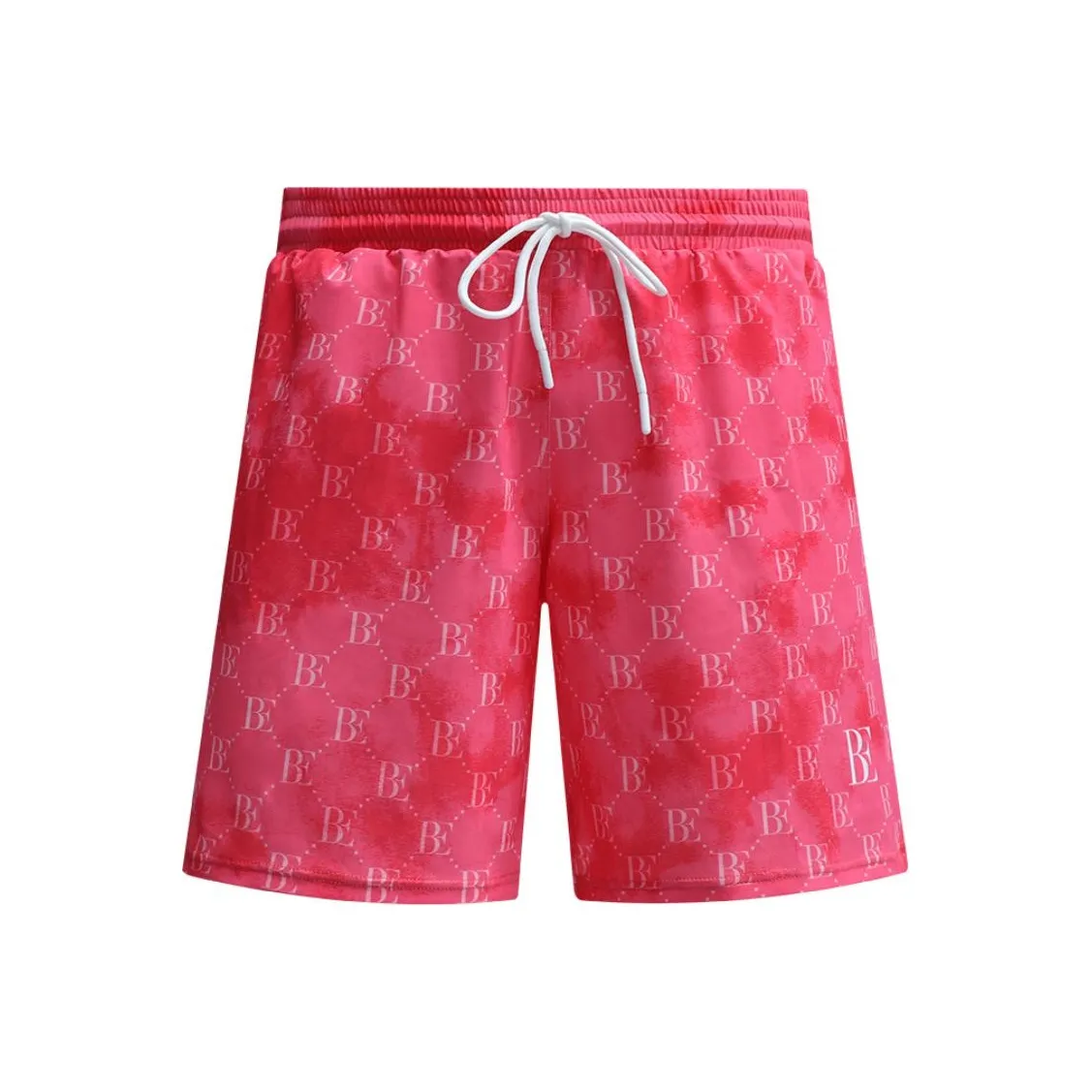 BALNEAIRE Пляжные шорты Мужские Пятнистый Розовый Белый