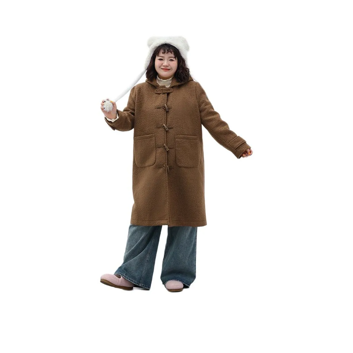 DAMABAIFENBAI Coat Women's Coffee