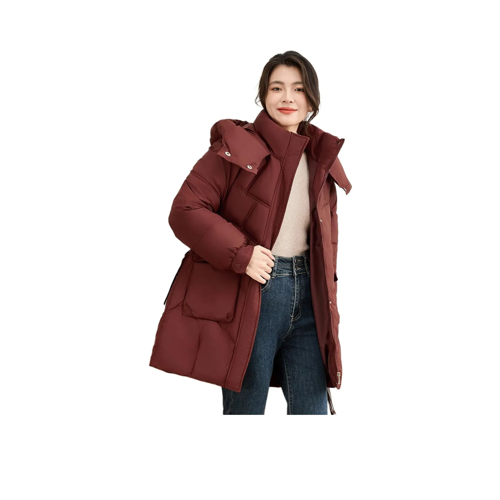 CARBAMMI Пуховая куртка Женская Бордовый