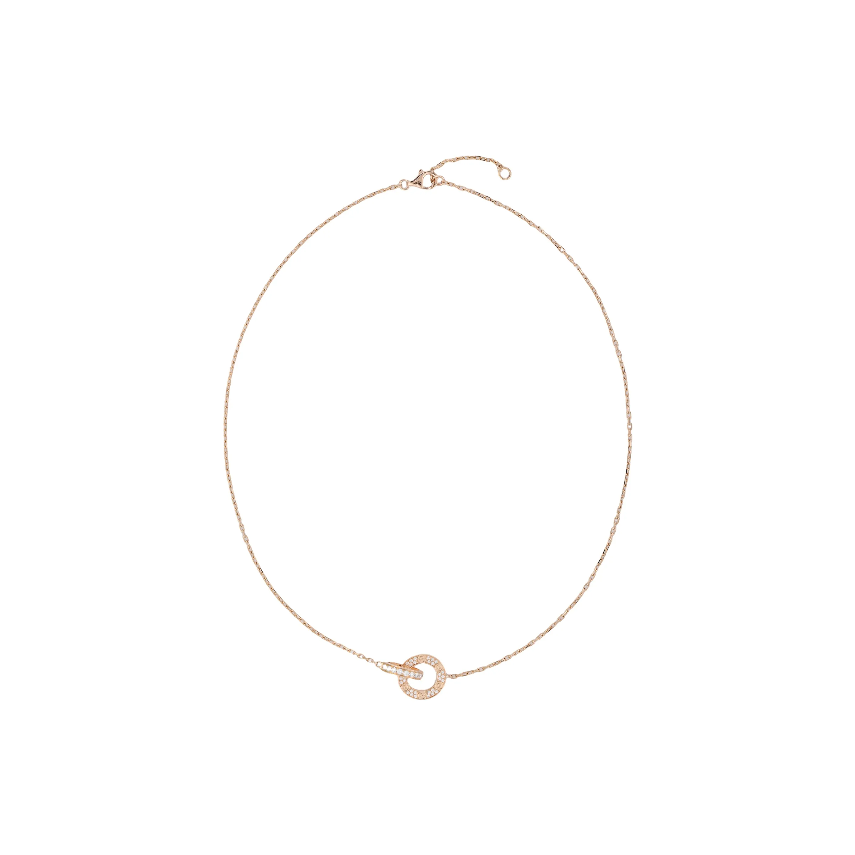 CARTIER Love Necklace Collection 18K Rose Gold Necklaces Women's Rose Gold