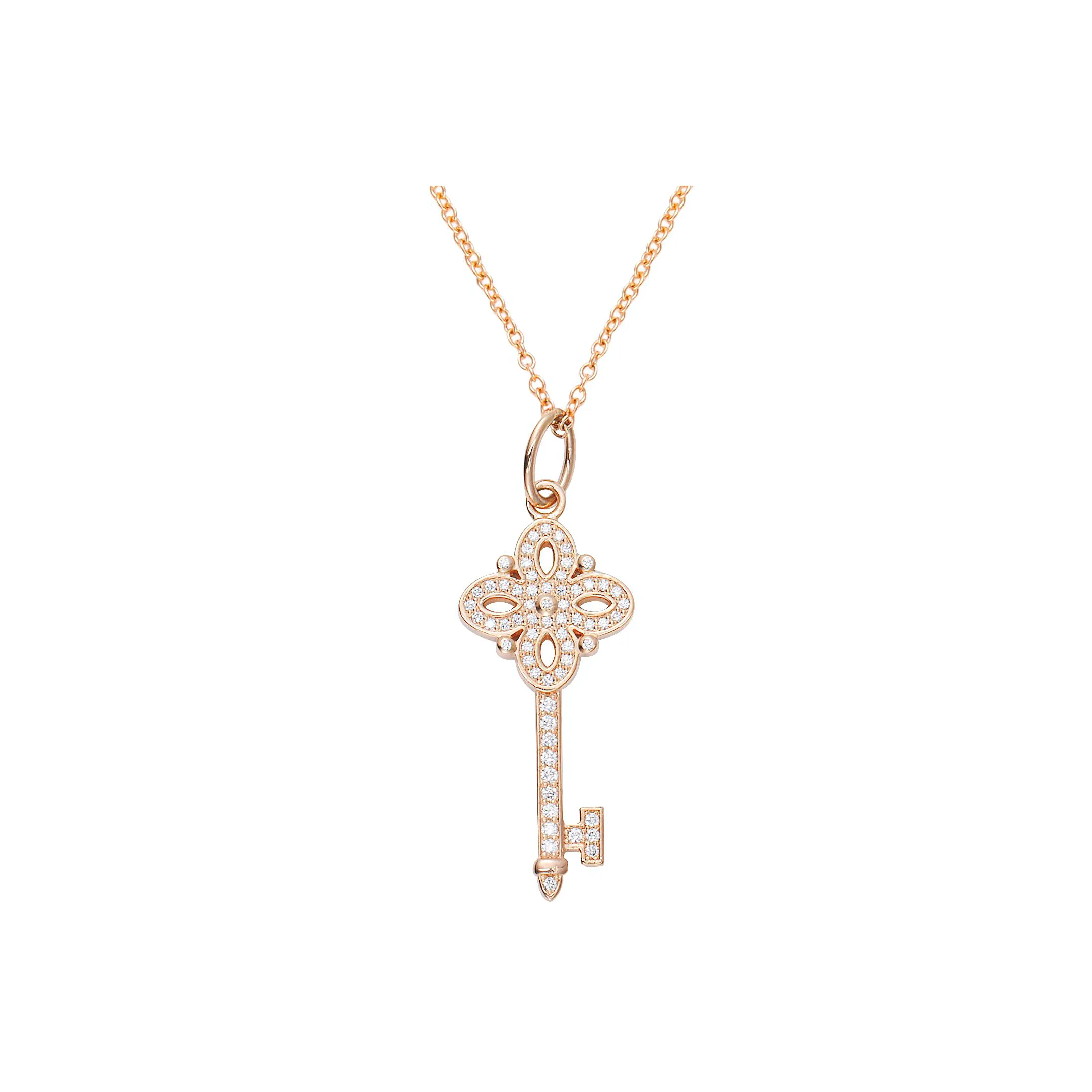 TIFFANY & CO. Keys Collection 18K Rose Gold Necklaces Women's