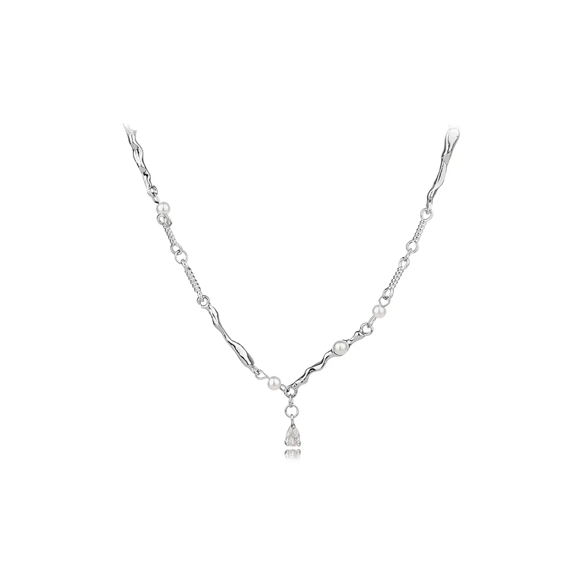 MUYAN Сплав Белый лунный свет Вода Drop Ожерелье Женские