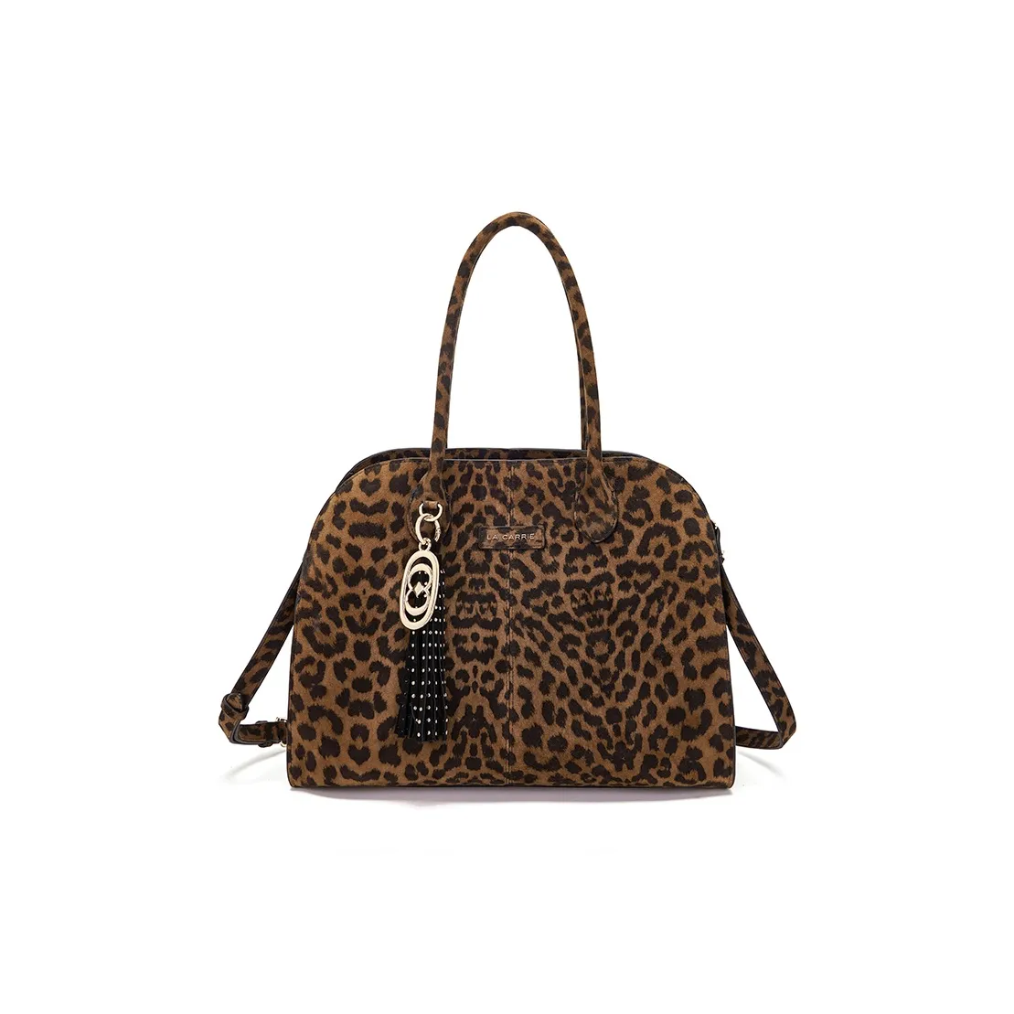 La Carrie Sheepskin Dome Bag Shoulder Bag Handbag Regular Women's Leopard Print