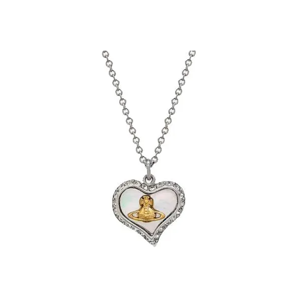 Vivienne Westwood Brass Necklaces Женские Белые Серебряные