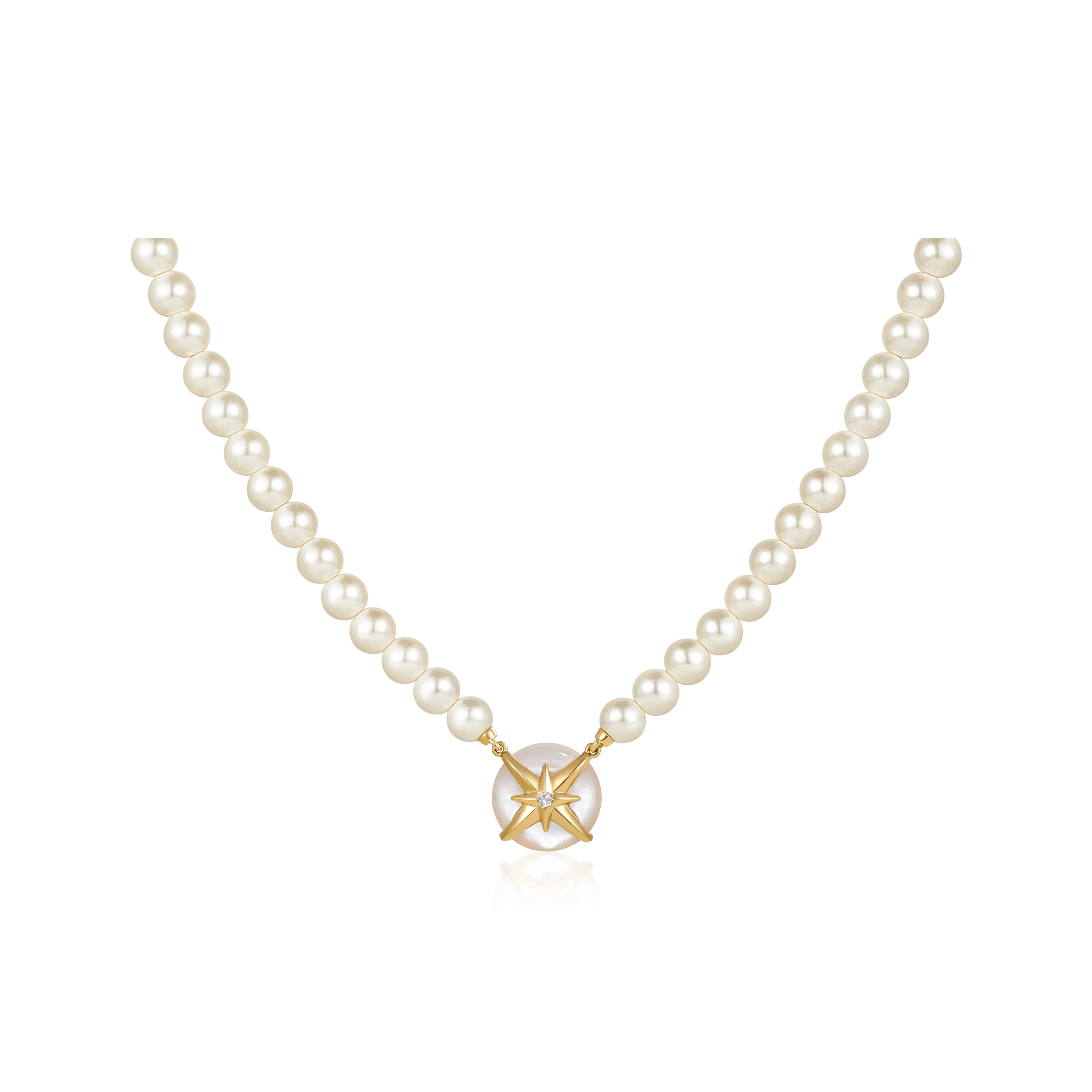 Amber Lollipop Shell Pearl Ожерелья Женские