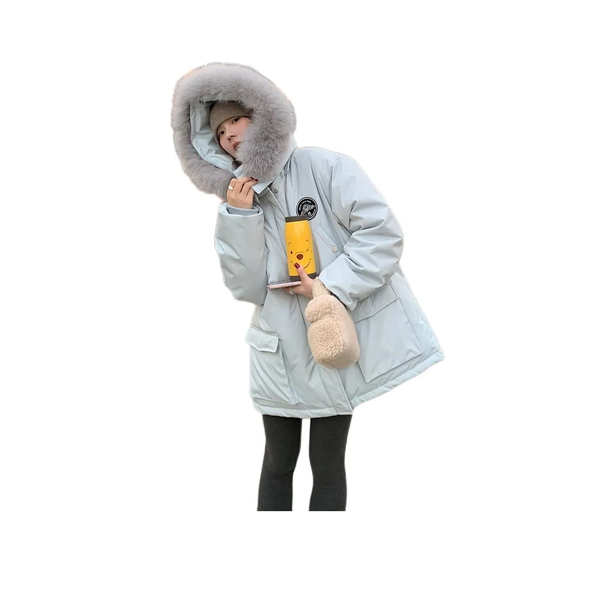 CPAURA Хлопковый пуховик женский синий