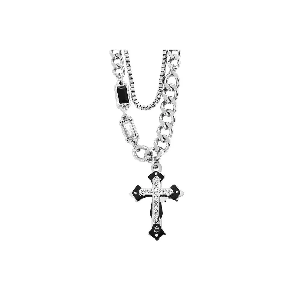 MAGICPOLE Титановые стальные ожерелья мужские серебряные