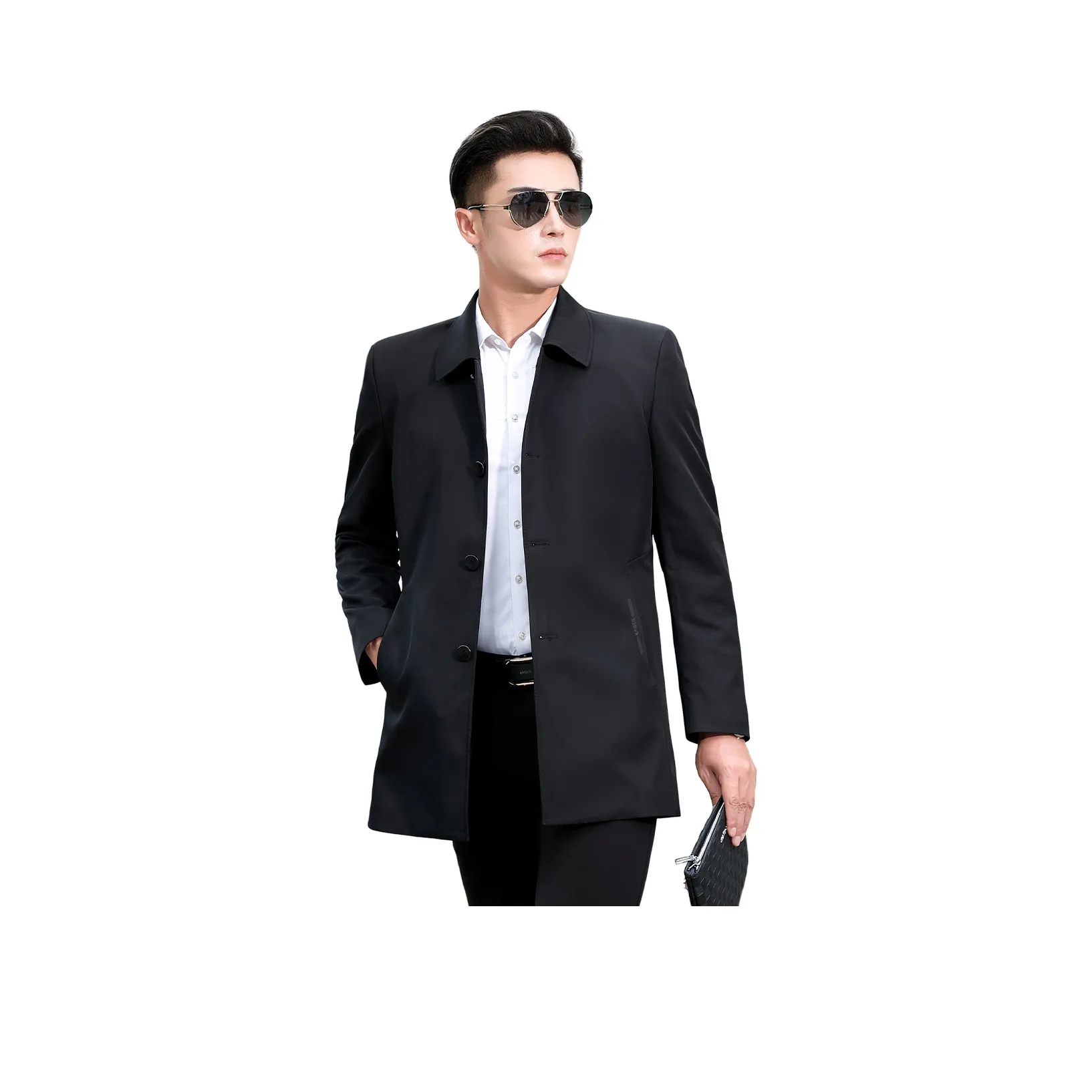 KAISER Trench Coats Men's Black