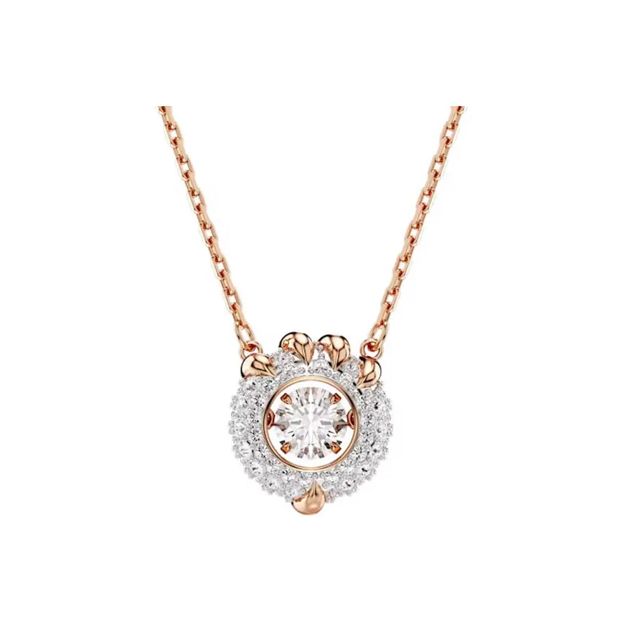 Swarovski Cubic Zirconia, Faux Crystal, Rose Gold Tone Plated Necklaces Women's Rose Gold