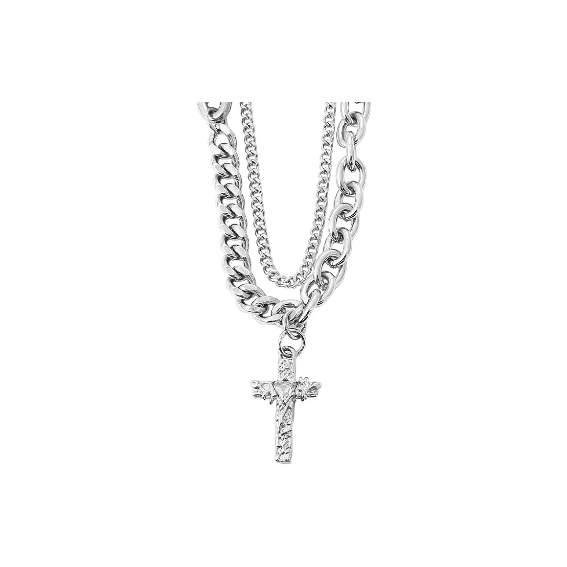 MAGICPOLE Титановые стальные ожерелья мужские серебряные