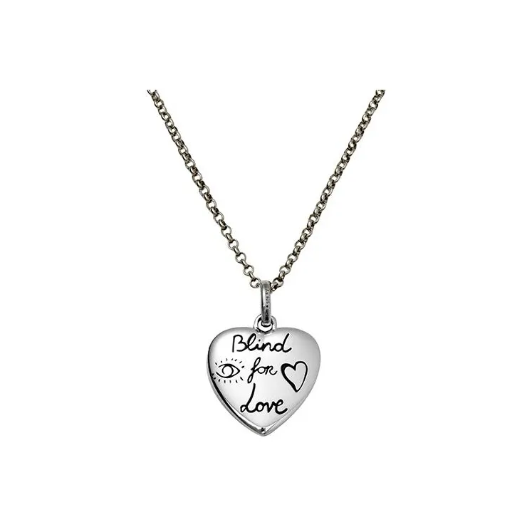 GUCCI 925 Sterling Silver Necklaces Women's Silver
