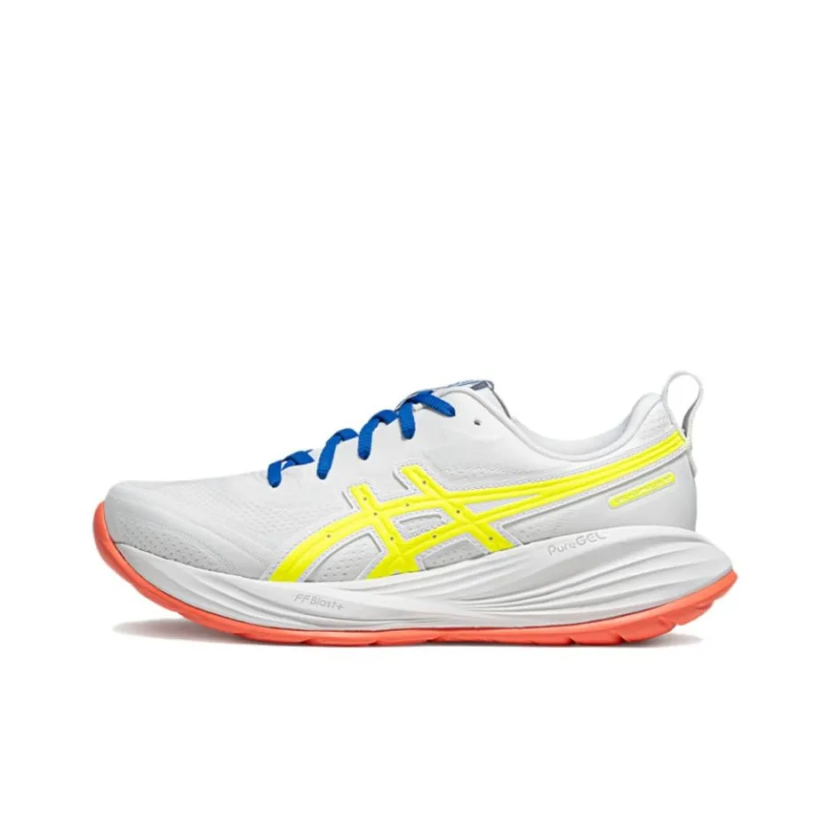 Asics Гель CUMULUS 27 Амортизация Устойчивость к истиранию Дышащий Верх Низкий Топ Бег на длинные дистанции Обувь Мужская Белый