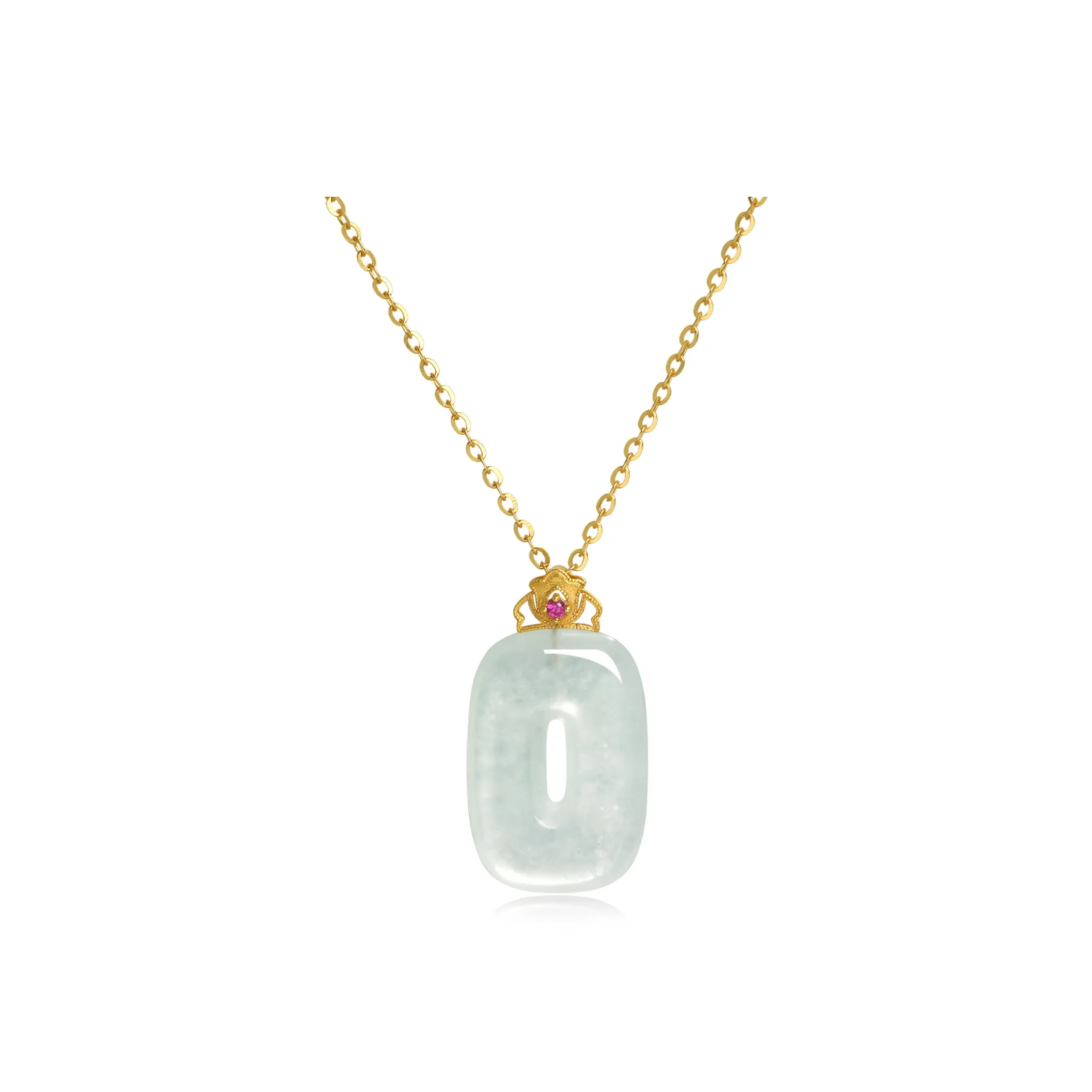 Lao Feng Xiang Glutinous Jade Jadeite Necklaces Women's