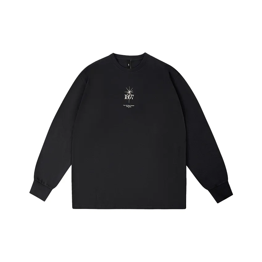 1807 Длинный рукав T-рубашка Унисекс