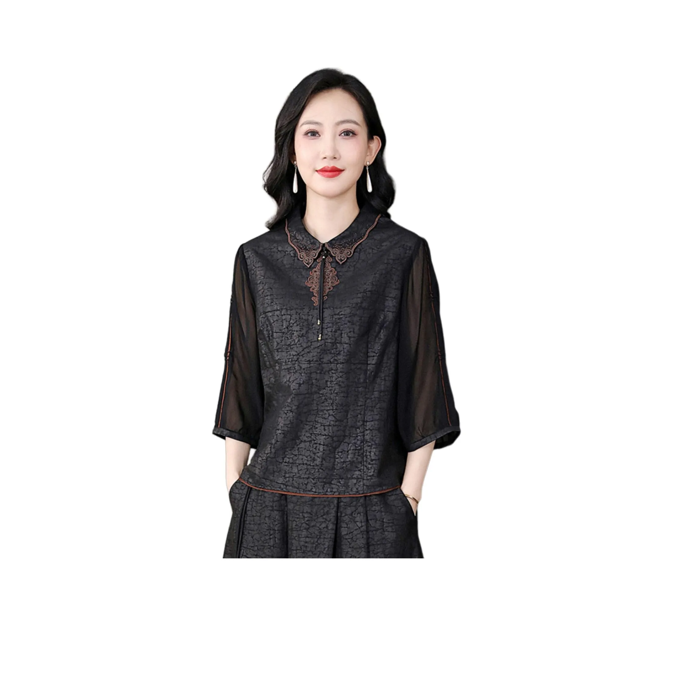 Yi Mengyuan Silk Shirt Women's Black