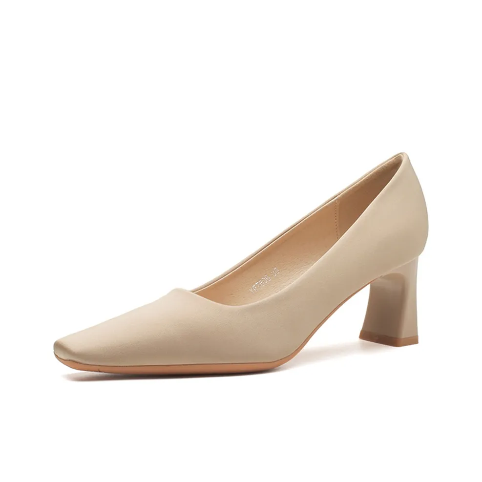 GOSO Грубый каблук Высокие каблуки Женские Nude