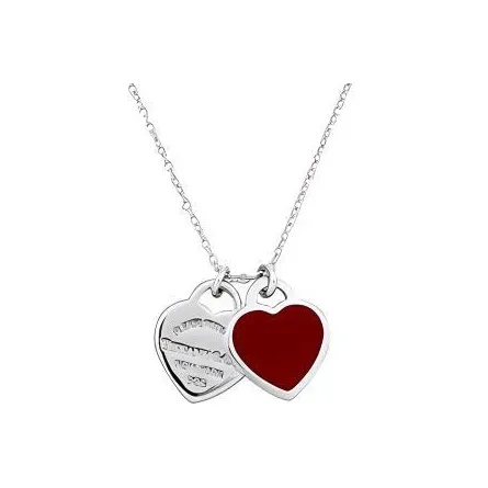 TIFFANY & CO. Return To Tiffany Collection 925 Sterling Silver Necklaces Women's Red