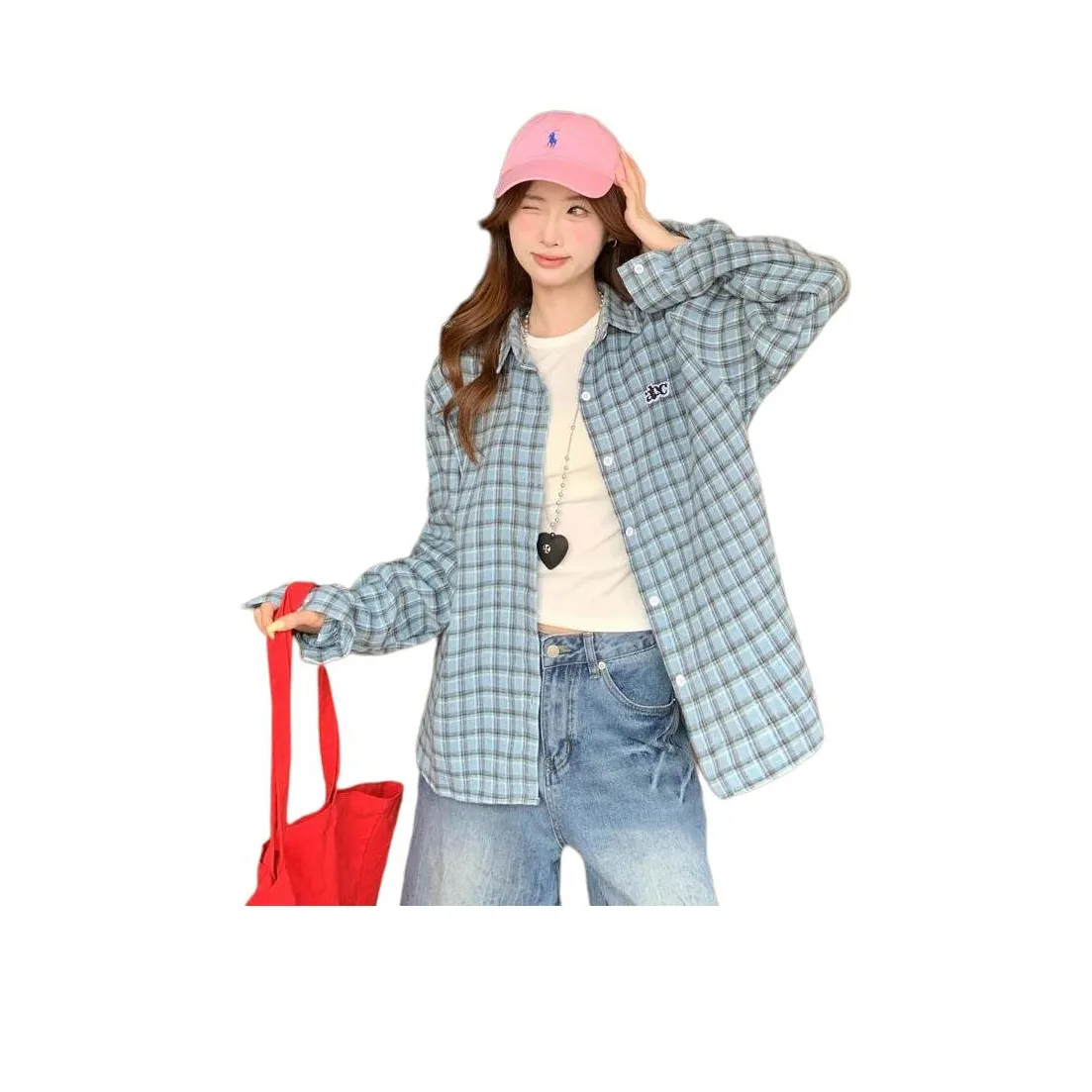 YICHEN Винтажные синие женские рубашки