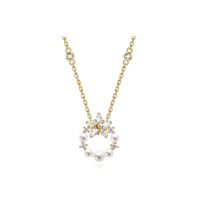 FANCI S925 Silver Set With Gemstones Necklaces Women's